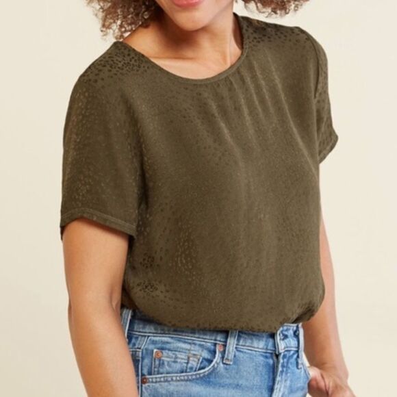 NATION Marin Leopard Jacquard Tee XS - Picture 1 of 6